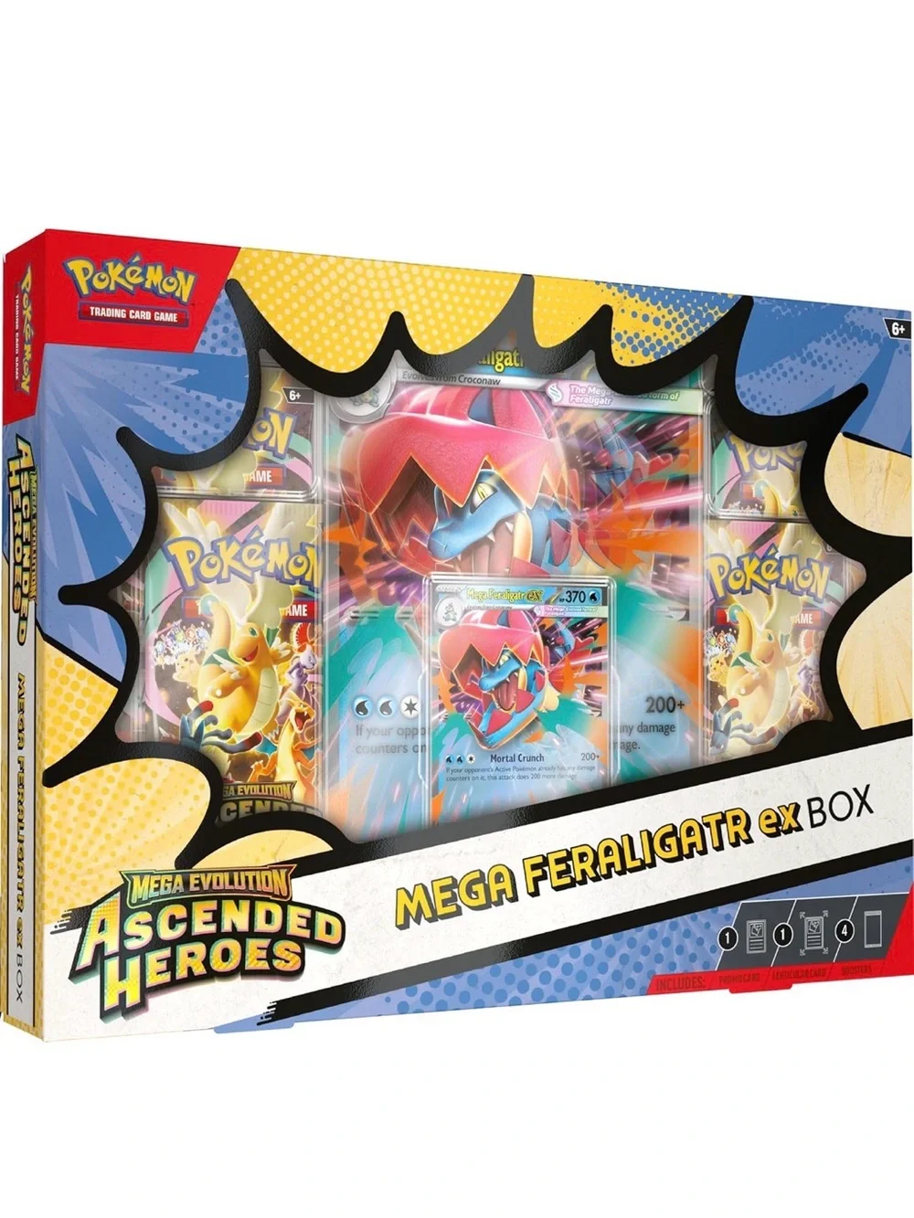 Pokemon Mega Feraligatr ex Box - Blue, Red, Yellow